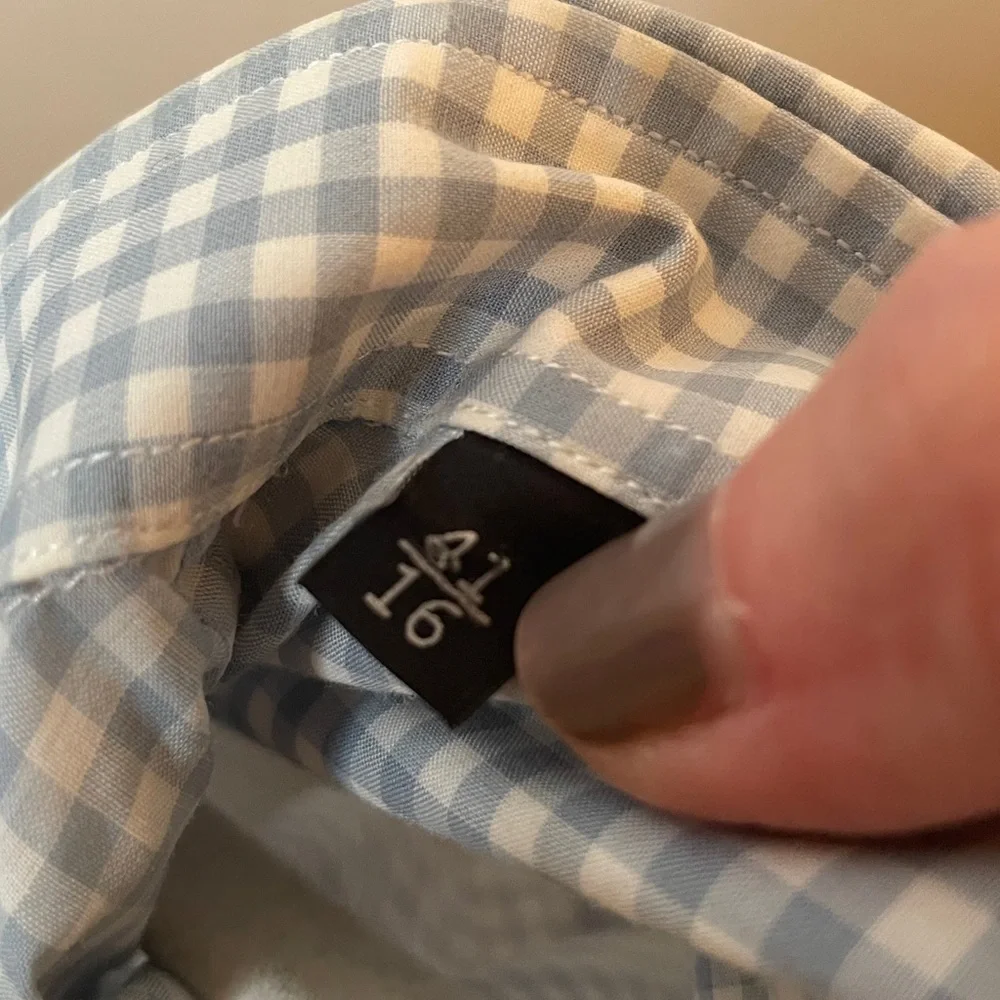 Gucci Light Blue Checkered Casual Shirt size 41/16
